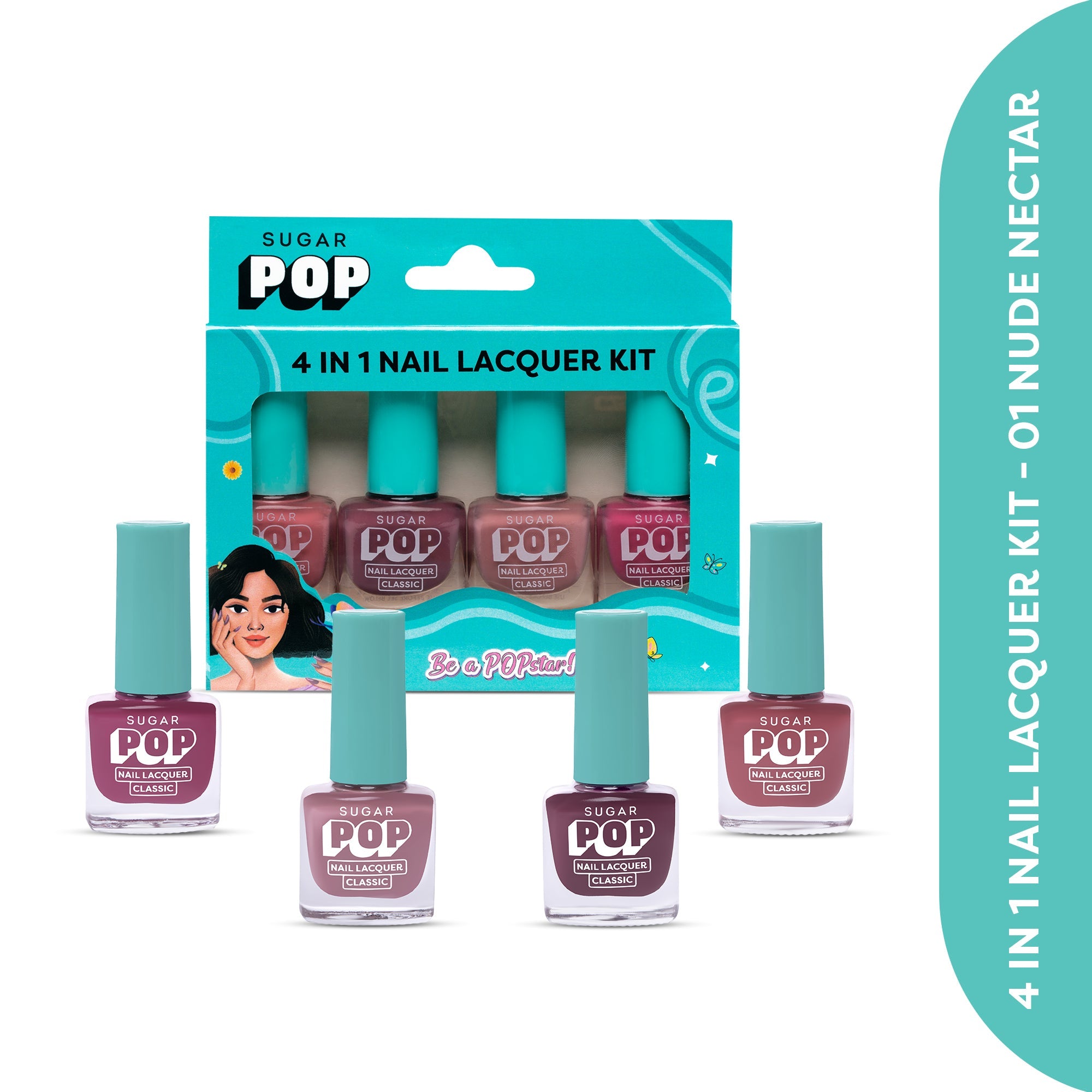 4 in 1 Nail Lacquer Kit - 01 Nude Nectar