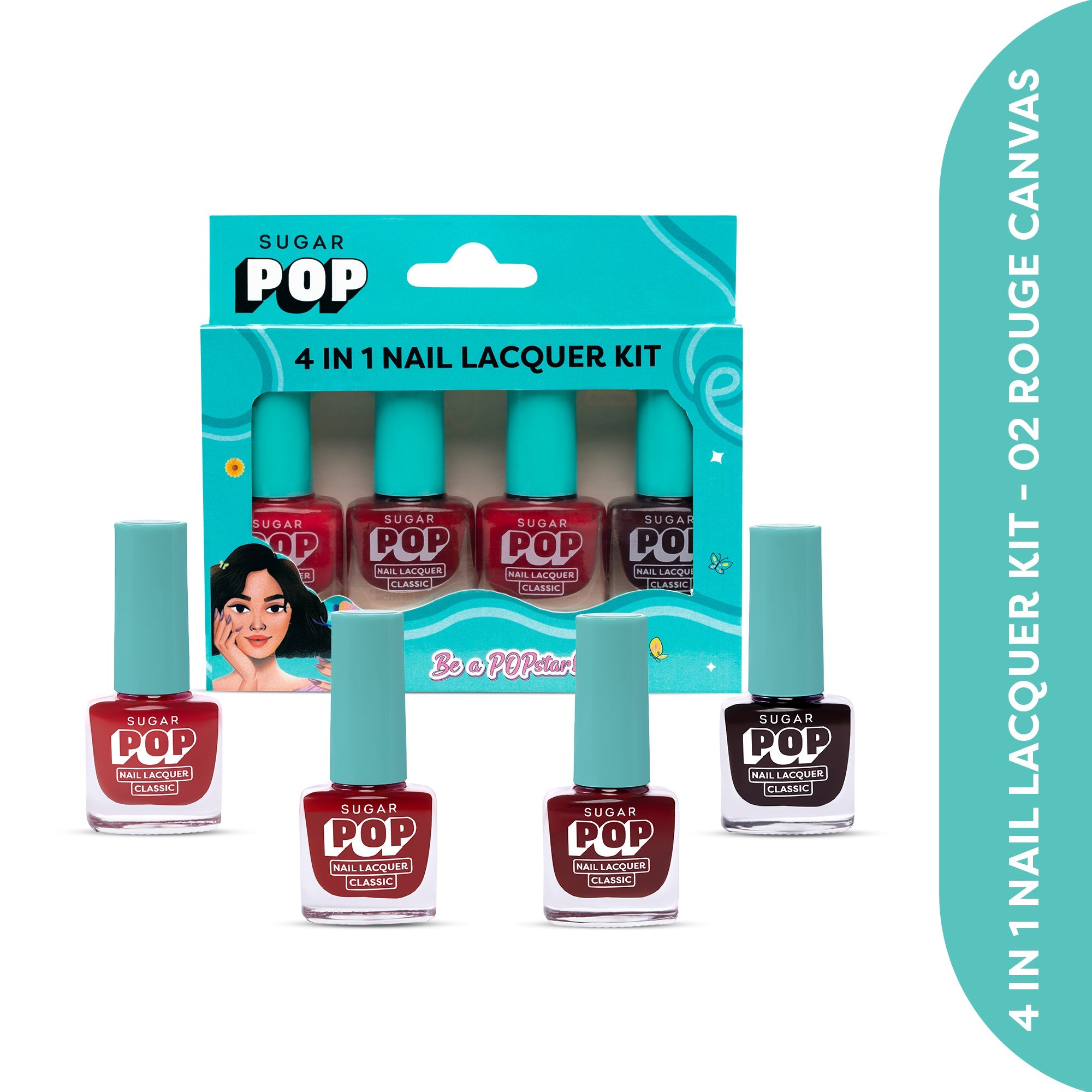 4 in 1 Nail Lacquer Kit - 02 Rouge Canvas