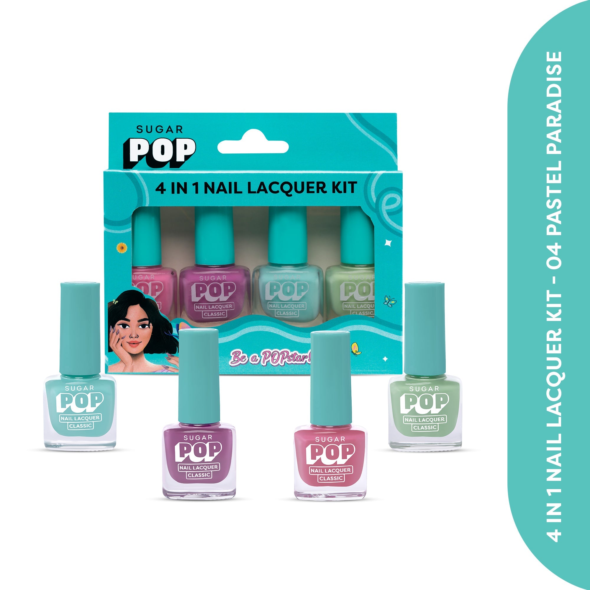 4 in 1 Nail Lacquer Kit - 04 Pastel Paradise