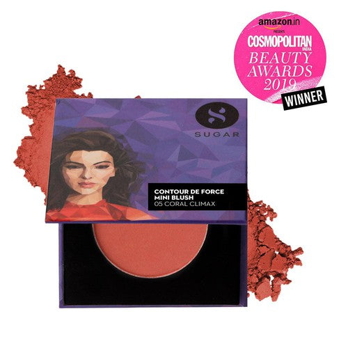 Contour De Force Mini Blush - 05 Coral Climax (Bright Coral)