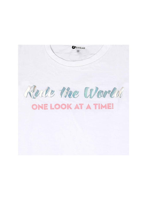 Holographic Signature SUGAR Tee- White - Extra Large