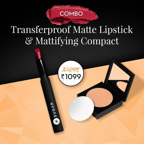 Matte Attack Transferproof Lipstick + Dream Cover SPF15 Mattifying Compact