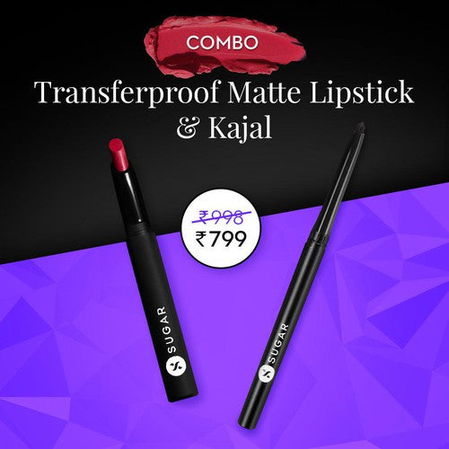 Matte Attack Transferproof Lipstick + Kohl Of Honour Intense Kajal