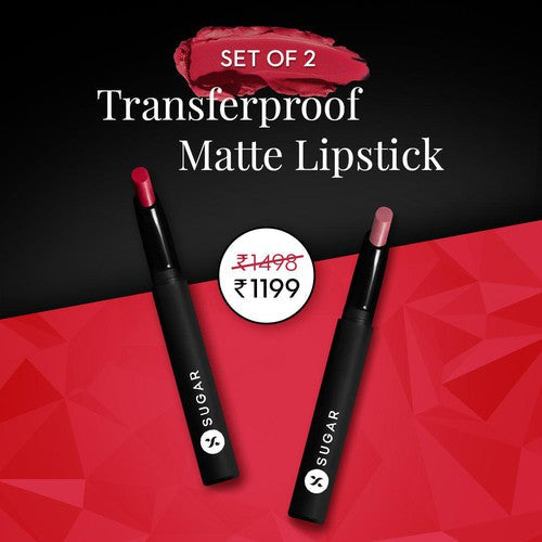 Matte Attack Transferproof Lipstick Set of 2