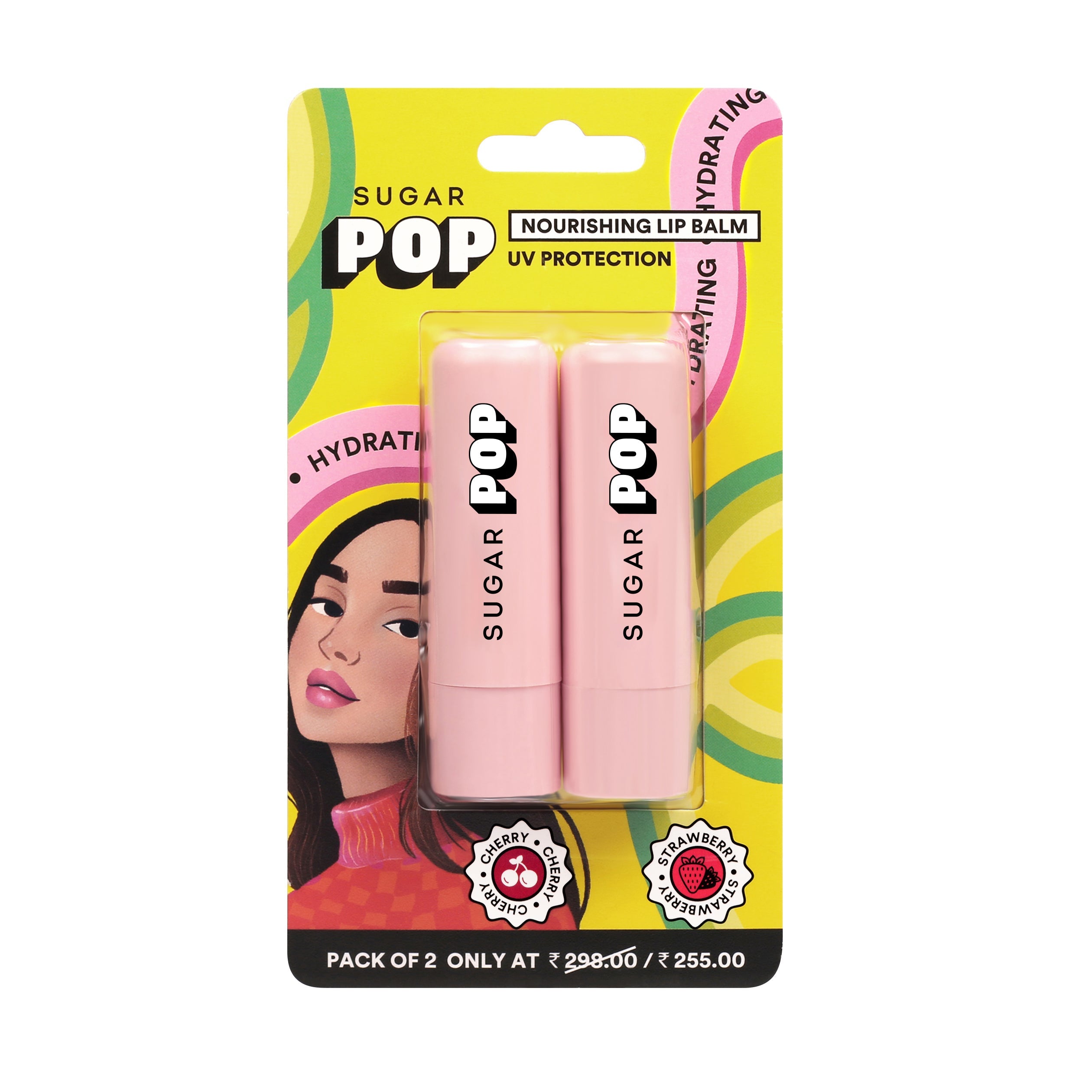 Nourishing Lip Balm Duo - 01 Cherry and Strawberry