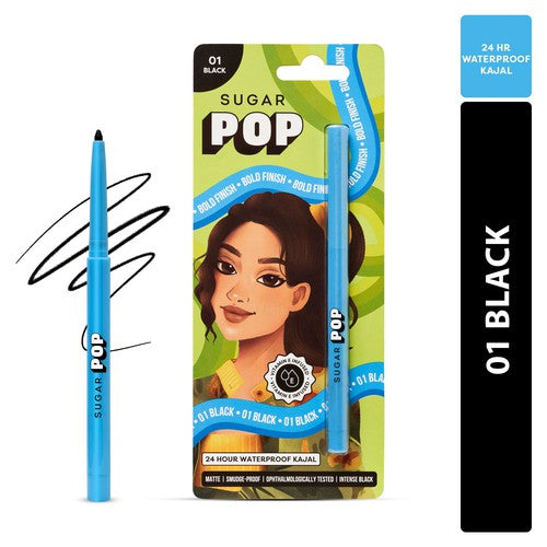 SUGAR POP 24 Hour Waterproof Kajal - 01 Black