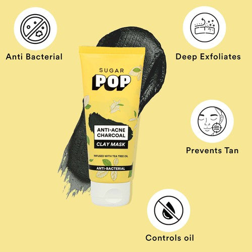 SUGAR POP Anti-acne Charcoal Clay Mask